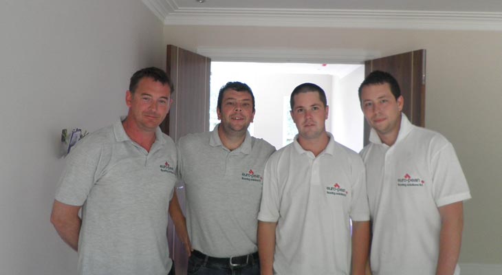 From left to right - Derek Till, John Pean, Chris Peto and Anthony Peto