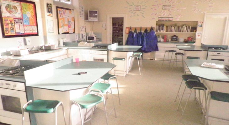 School classroom flooring.